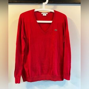 Lacoste V-neck Knit Sweater